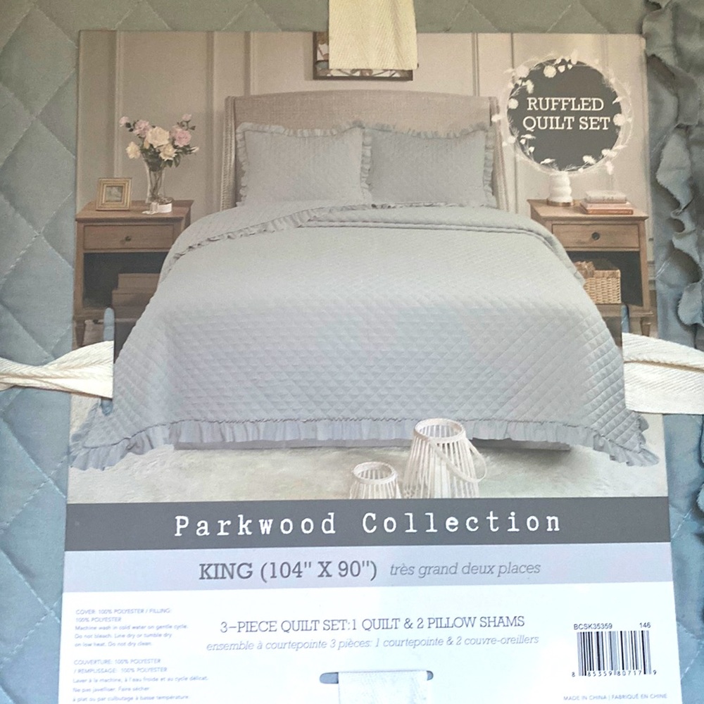 King 3pc quilt set